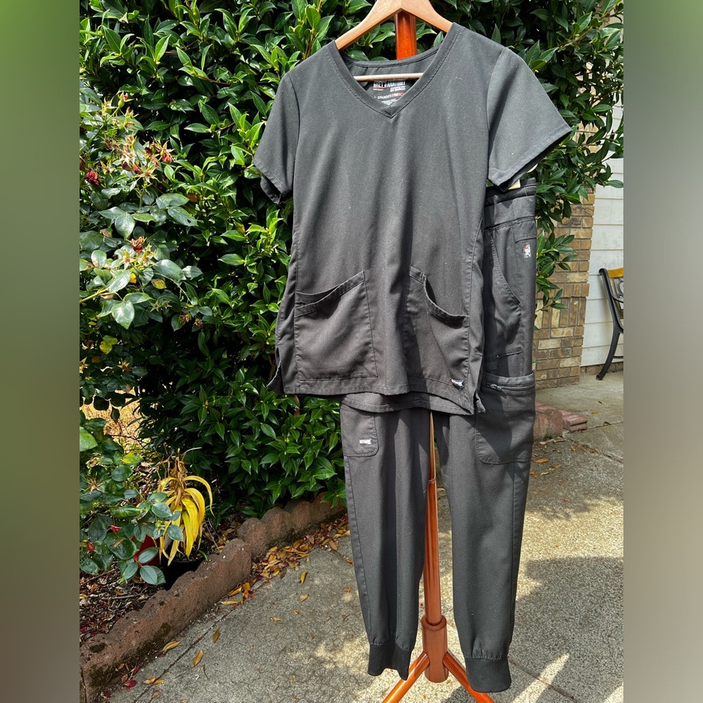 Black Grey’ Anatomy Scrub Set SMALL - Picture 1 of 10